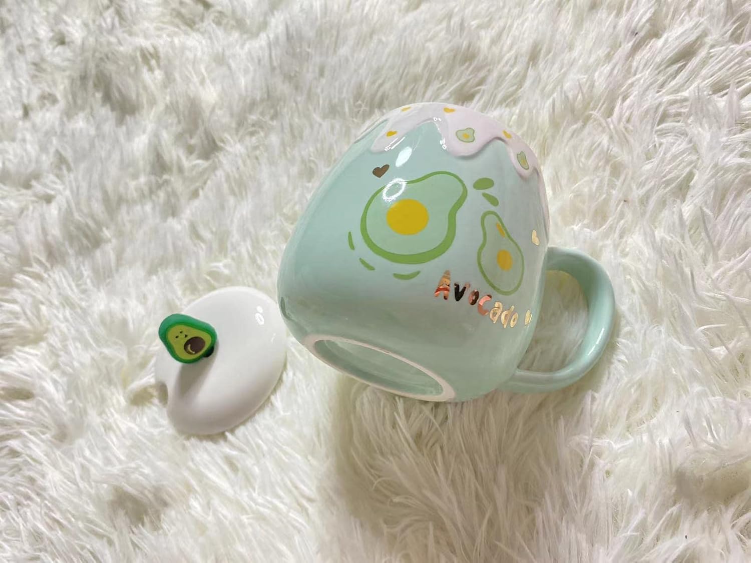 High Beauty Avocado Mug(with Lid+Spoon) - Image 2